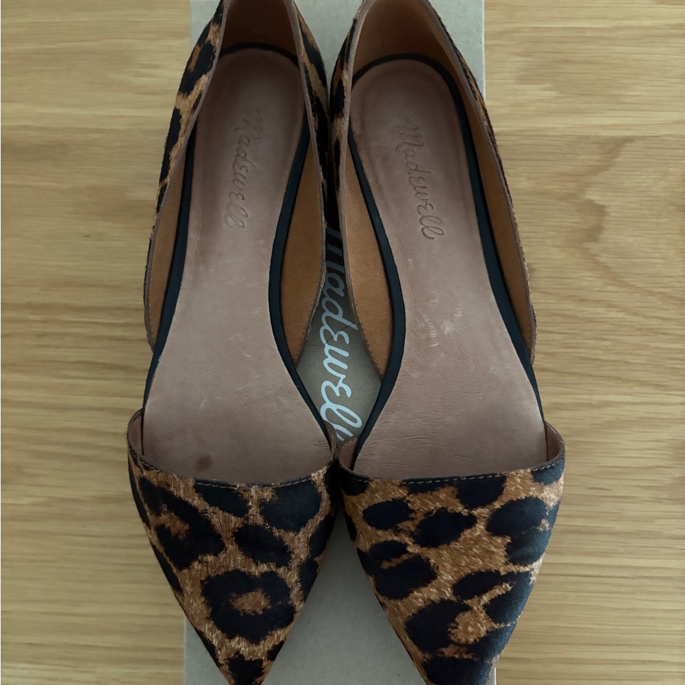 Madewell Brown and Black Leopard Flats